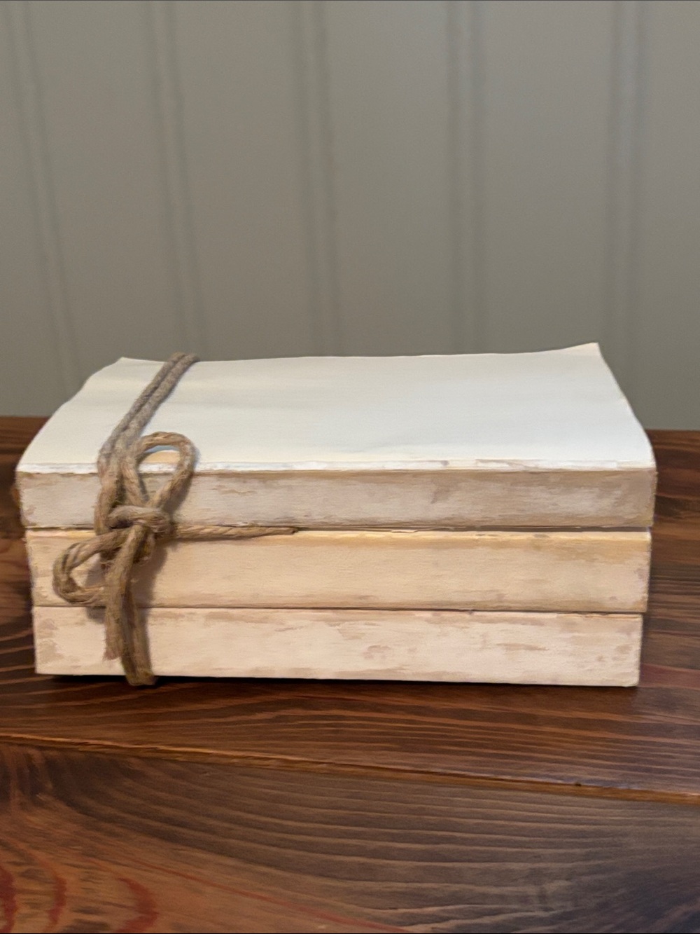 Stacked Decorative Books Bundle in White and Natural